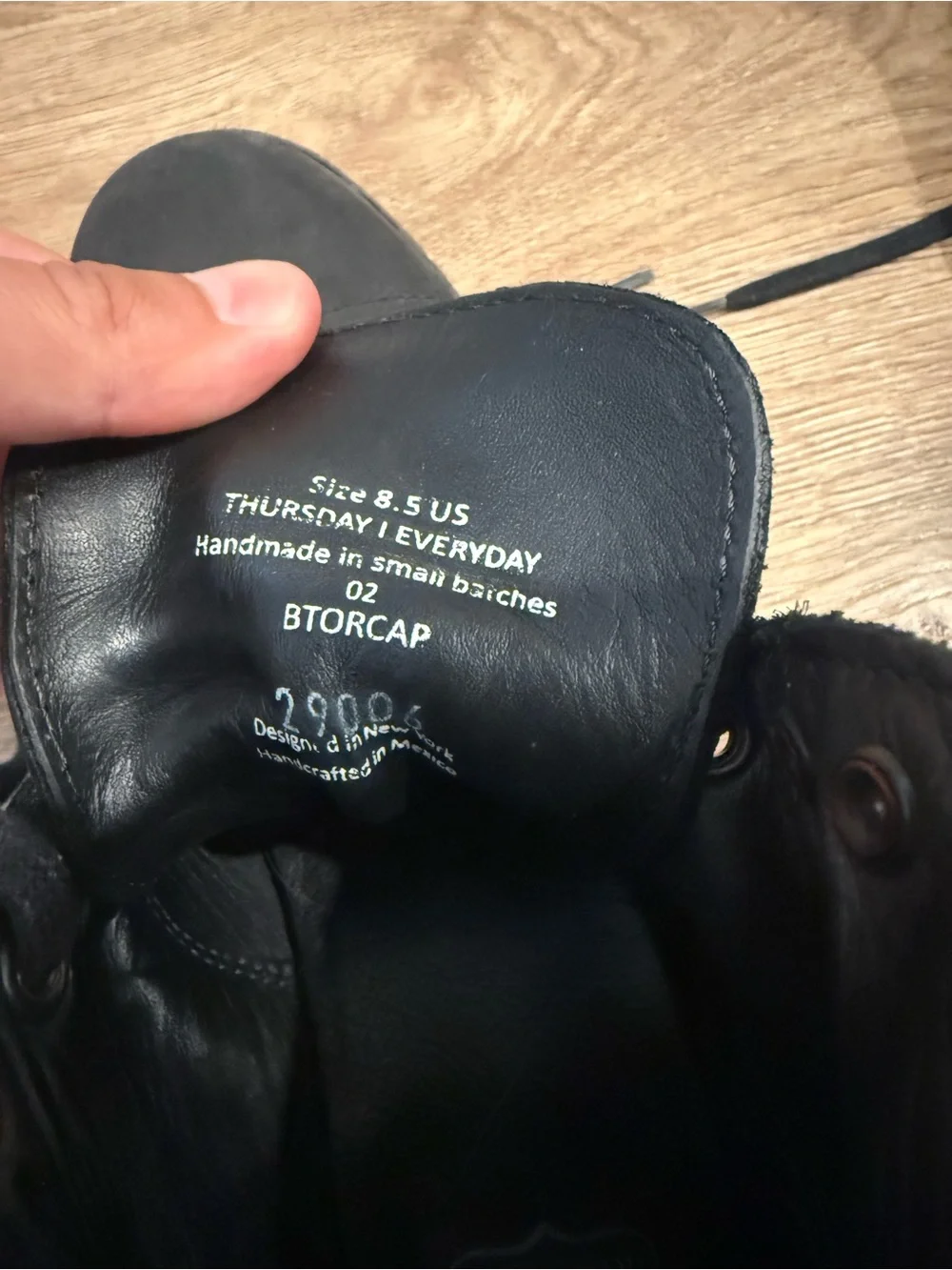 Thursday Boot Company Men's Black Lace-Up Cap-Toe Boots